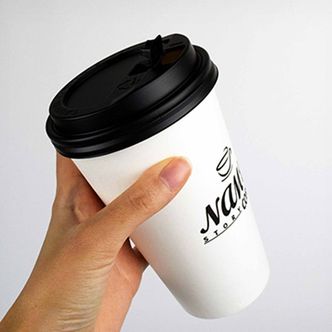 제이큐 카페 종이컵 뜨거운 커피용 뚜껑 컵 세트 16온스 20P X ( 3매입 )