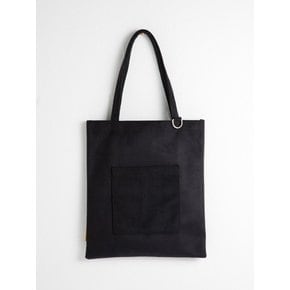 스웨이드 앞포켓 에코백 숄더백 SUEDE POCKET BAG - YS2080BK /BLACK