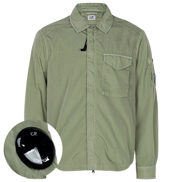 [부산점] 씨피컴퍼니 26SS 모스그레이 크롬-R 집업 오버 셔츠 자켓 20CMOS710A 005904G 610