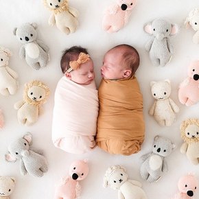 베이비 사이즈 2개세트 (디자인선택)100% 핸드메이드 애착인형