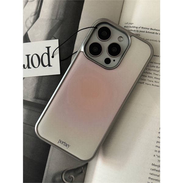 [아이폰17출시][+맥세이프][+갤럭시]silver pink blossom epoxy case
