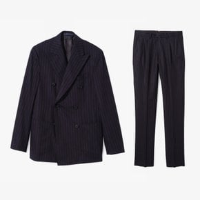 [CRSO}카루소 아이다 디비 정장세트/AIDA DB (WOOL STRIPE) SUIT NAVY/CSD2M10005A72