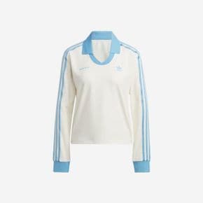 (W) 아디다스 x 스포티 앤 리치 롱슬리브 풋볼 저지 크림 화이트 - KR 사이즈 (W) Adidas x Spor