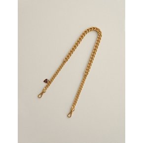 Two Block Love Chain Strap Gold