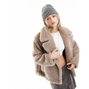 4091862 UGG Gertrude teddy coat in stone 67888287