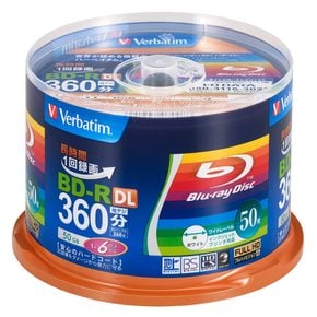 버바팀 BD-R 50GB VBR260RP50SV1‎바베이텀 (Verbatim) 바르바팀 싱글 레코드 블루레이 디스크