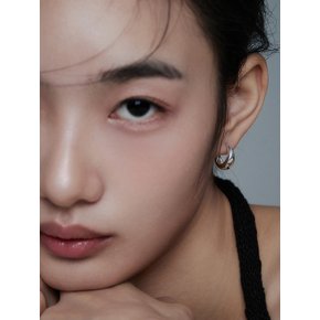 D.silver925 워터 블룸 원터치 귀걸이
