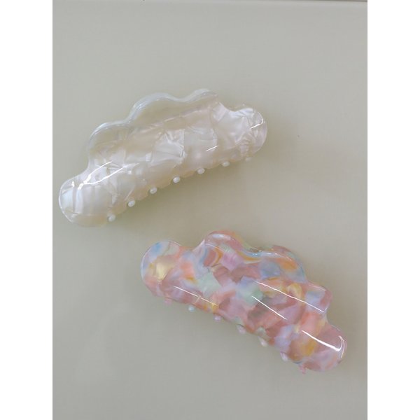 (선물포장) Big Wave Hair Claw - Rainbow