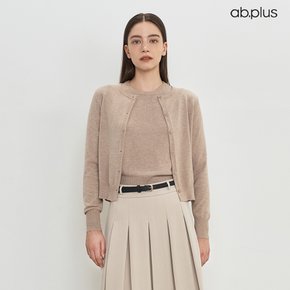 [ab.plus/신상] 라운드 반팔 니트 가디건 세트 (LSZ4MY38A)