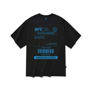 UFC 레이블 빅로고 릴렉스핏 반팔 티셔츠 블랙 U2SSU3307BK