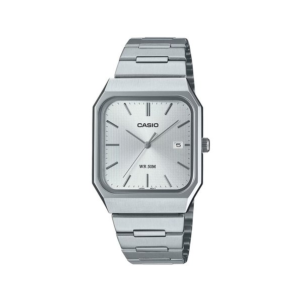 카시오 MTP-B185D-7A 클래식 캘린더 스퀘어 프리버클 남성 메탈 시계