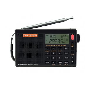 시후아돈 R108 FM AM LW SW BCL ATS USB DSP LCD 소형 단파 라디오 휴대용 고감도 수신기