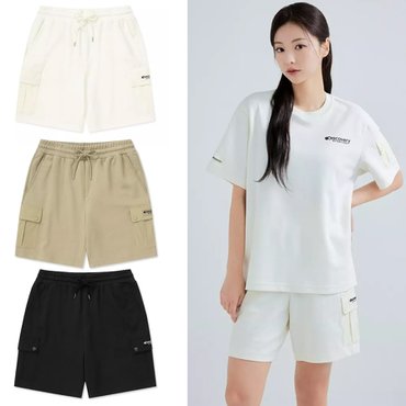 디스커버리 [24S/S] 디스커버리 남여 공용 경량 아웃도어 포켓 트레이닝 쇼츠 반바지 DXTB75043