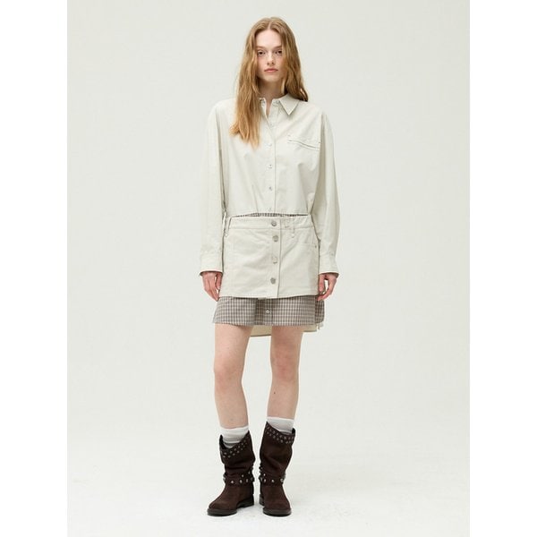 투톤 레이어드 셋업 원피스 EMQ3WOP020