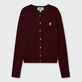 Steve High Gauge Wool Cable Cardigan WHCKG4912F