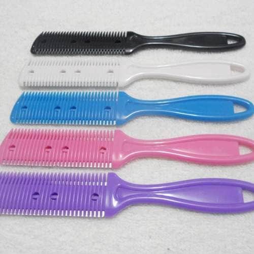 머리손질칼 앞머리 커팅빗 헤어커트도구 1P