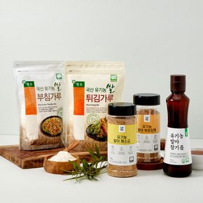 (청오)유기농 발아 참기름 볶음참깨 깨소금 부침 튀김가루 선물세트 부모님선물