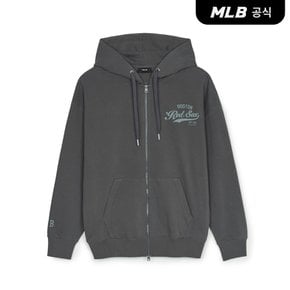 [엠엘비코리아공식] 바시티 빈티지 그래픽 메가오버핏 후드집업 BOS (D.Charcoal Grey)