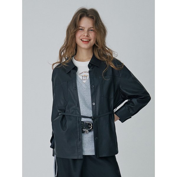 [예쁘세원,조유영 PICK] 프렌치 레더 셔츠 자켓_MC3LE31