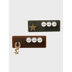 WESTERN HAIR CLIP SET 2PCS