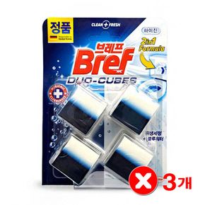 브레프 변기청소 세정제 듀오큐브 블루워터 하이진 X3
