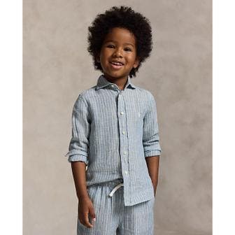 폴로 랄프 로렌 폴로 키즈 남아 2-7세 스트라이프 리넨 셔츠(CWPOWOVB6820658999)