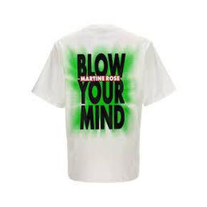 24SS 마틴로즈 반팔 티셔츠 MTRM241PRTS030WH WHITE BLOW YOUR MIND DOM