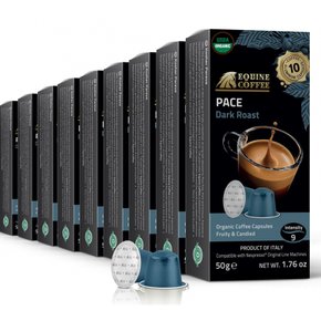 [해외직구] Equine  커피  Equine  Nespresso  Pods  for  Original  Line  다크  로스트  9  오가닉  100Ct