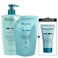 [8월] 세트 방 포스 아키텍트 대용량 샴푸 1L (본품 500ml + 리필 500ml)