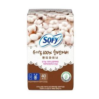  쏘피 일반생리대 바디피트 유기농순면 팬티라이너 롱 40P x 6팩