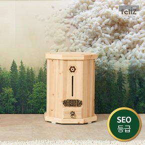 편백나무 팔각 20kg 원목 쌀통/뒤주/쌀독
