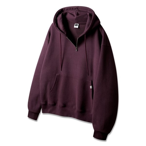 니켈 반집업 무지 오버핏 후드티 AVH624 (5 COLOR)