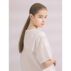 BACK ZIPPER BLOUSE TEE -WT