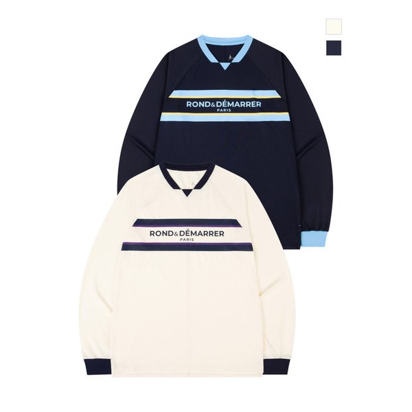 [남녀공용] 스트라이프 메쉬 롱 슬리브