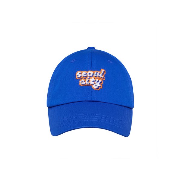 SEOUL CITY NEEDLEPOINT HAT - ROYAL