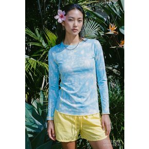 여성 워터 프린트 루즈핏 래쉬가드 RG21RS505 BLUE