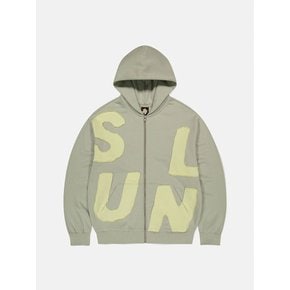 Capital Zip Up Hoodie Light Sage