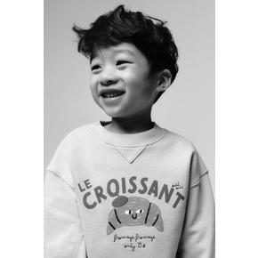 프린트 크루넥 스웨트셔츠 베이지/Le Croissant 1261130003