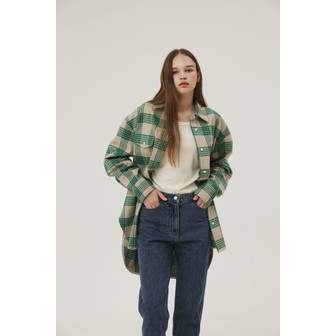 지에마르 WOOL OVERSIZED CHECK SHIRTS