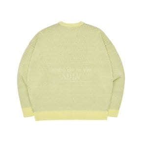 ADLV BIG CUTTING LOGO KNIT YELLOW 빅컷팅로고 니트 옐로우