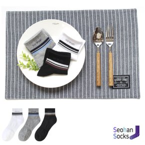 남자 단목 데일리 스포츠 양말 2족