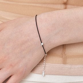 [우주소녀 여름 착용]silver ball color string bracelet (Ivory/Black/Red)