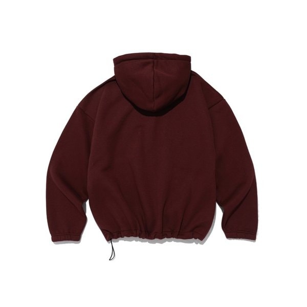 [기모선택] 스몰 드림 로고 스트링 후드 티셔츠 (와인)