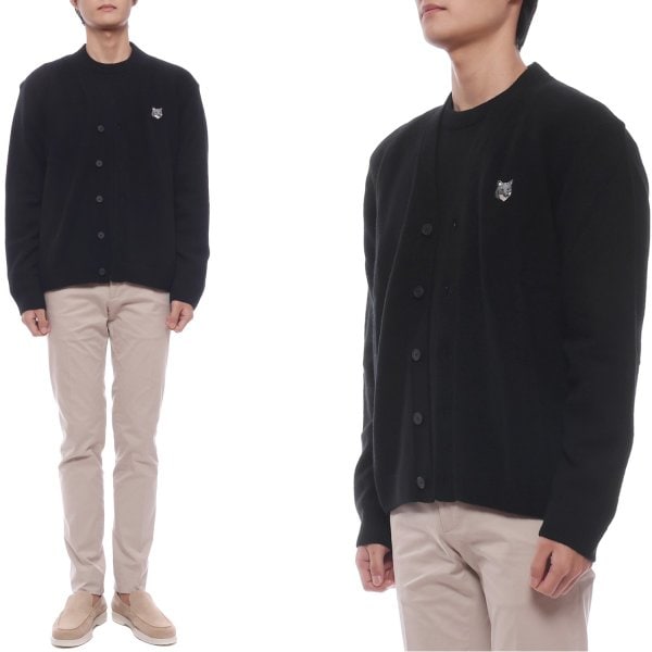 [부산점] 25FW 남성 폭스헤드 울 가디건 (PM00502KT1006 P199 25F)