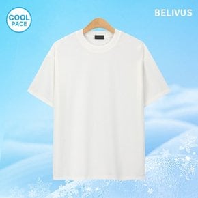 빌리버스 남자 반팔티 라운드 쿨 냉감 여름 무지 티셔츠 BCM069