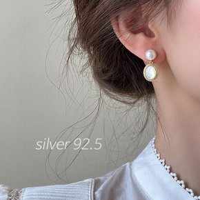 (SILVER 92.5) 피넷 천연담수 진주 이어링