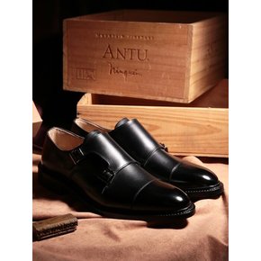 Double Monk-strap Goodyear-Welt Black7100