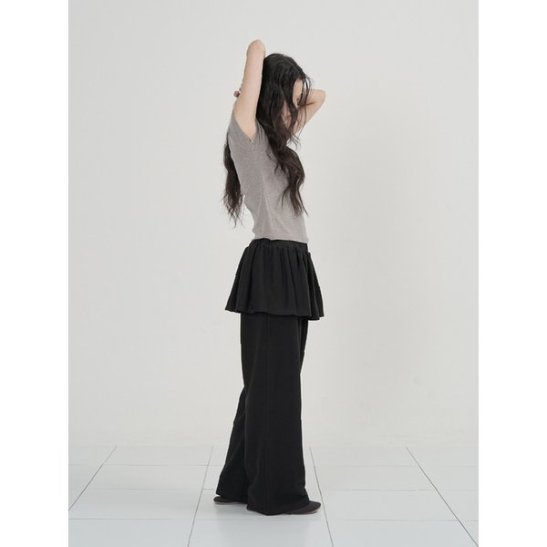SKIRT SWEAT PANTS (BLACK)