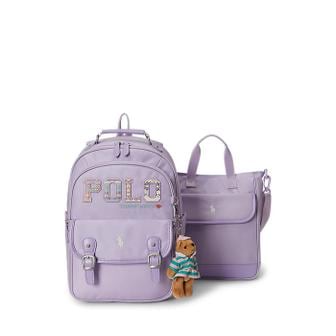 폴로 랄프 로렌 폴로 키즈 여아 7-16세 로고 플로럴 백팩 앤 슈즈 백 세트(CWPOACCG9P20030530)