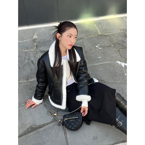 파푸토 퀼티드 하트 크로스바디 백 CK2-80151641